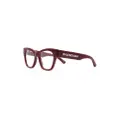 Balenciaga Eyewear logo-engraved cat-eye glasses - Red