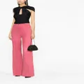 Alberta Ferretti wide-leg suede trousers - Pink