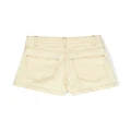 Tiny Cottons fruit-print cotton denim shorts - Yellow