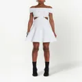 Alexander McQueen cut-out off-shoulder flared mini dress - White