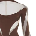 Mugler panelled long-sleeve bodysuit - Brown