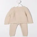 Tartine Et Chocolat buttoned-up knitted tracksuit set - Neutrals