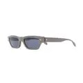 Alexander McQueen Eyewear engraved-logo arm sunglasses - Brown