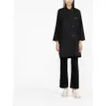 Fay double-breasted cotton-linen blend trench coat - Black