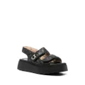 Casadei quilted flat sandals - Black