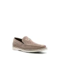 Casadei perforated suede loafers - Neutrals