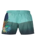 ETRO graphic-print drawstring swim shorts - Green