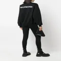 Balenciaga logo-print crew-neck sweatshirt - Black