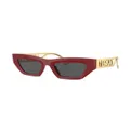 Versace Eyewear logo-embossed square-frame sunglasses - Red
