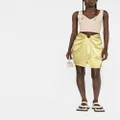 Nanushka draped satin mini skirt - Yellow