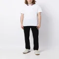BOSS logo-embroidered cotton polo shirt - White