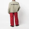 Jil Sander logo-print cotton shirt jacket - Green