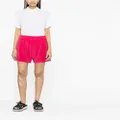 Moncler logo-patch velour shorts - Pink