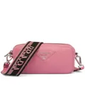 Prada logo-plaque crossbody bag - Pink