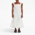 Victoria Beckham Strappy organic cotton midi dress - White