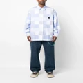 Kenzo oversized Patchwork long-sleeve shirt - Blue