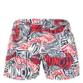 Moncler logo-print swim shorts - Red