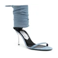 Sergio Rossi Shibari 105mm denim sandals - Blue