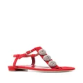 Manolo Blahnik crystal-embellished flat sandals - Red