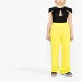 MSGM side-stripe wide-leg trousers - Yellow