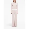 Victoria Beckham side-panel detail flared trousers - Pink