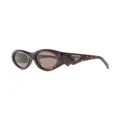 Prada Eyewear oval-frame sunglasses - Brown