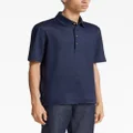Zegna Pure Linen short-sleeve polo shirt - Blue
