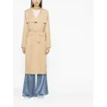 GANNI oversized belted trench coat - Neutrals