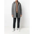 Dell'oglio hooded single breasted coat - Grey