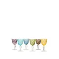 POLSPOTTEN Blocks wine glasses (set of six) - Blue