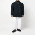 Herno double-breasted wool coat - Blue