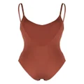 ERES low-back one-piece swimsuit - Brown