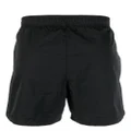 Stone Island embroidered-logo elasticated-waistband shorts - Black