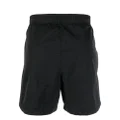 Stone Island embroidered-logo elasticated-waistband shorts - Black