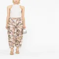 ISABEL MARANT Elore abstract-print cotton trousers - Neutrals