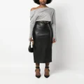 TOM FORD one-shoulder knitted top - Grey