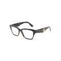 Dolce & Gabbana Eyewear tortoiseshell-effect cat-eye frame glasses - Brown