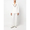 Casablanca embroidered double-breasted blazer - White