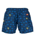 Sundek Levin mini-palms mid-length board-shorts - Blue