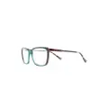 Etnia Barcelona Sussex ombre-effect rectangle frame glasses - Green