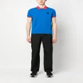 Moncler logo-patch cotton polo shirt - Blue