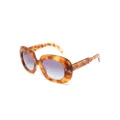 Cutler & Gross tortoiseshell square-frame sunglasses - Brown