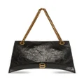 Balenciaga Crush logo-plaque leather shoulder bag - Black