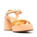 Premiata crossover-strap platform sandals - Orange