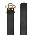 Casablanca logo-plaque leather belt - Black