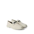 Brunello Cucinelli leather suede loafers - White