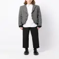 Black Comme Des Garçons check-print wool blazer - Grey