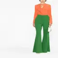 Elie Saab high-waist flared trousers - Green