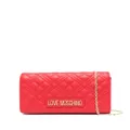 Love Moschino diamond-quilted crossbody bag - Red