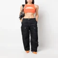 Dsquared2 cut-out knitted cropped top - Orange
